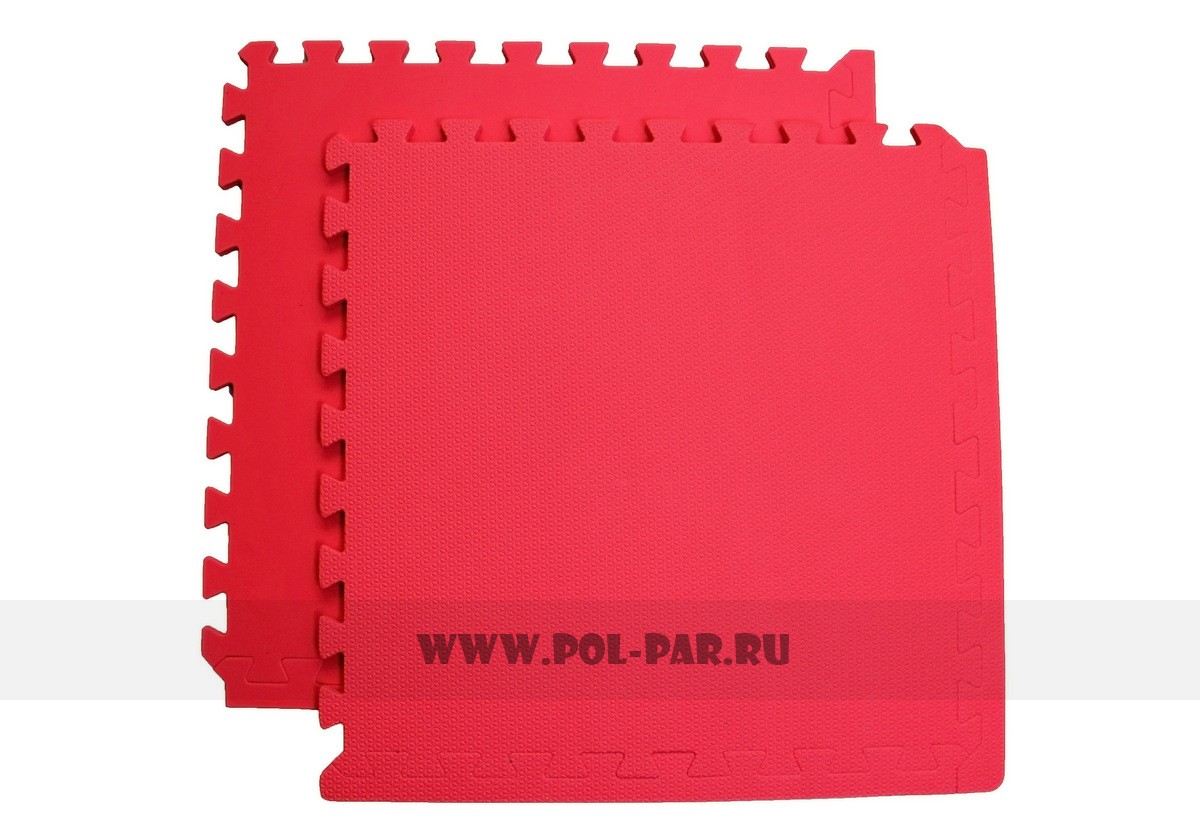Коврик-пазл EURO COVER Красный 50x50см