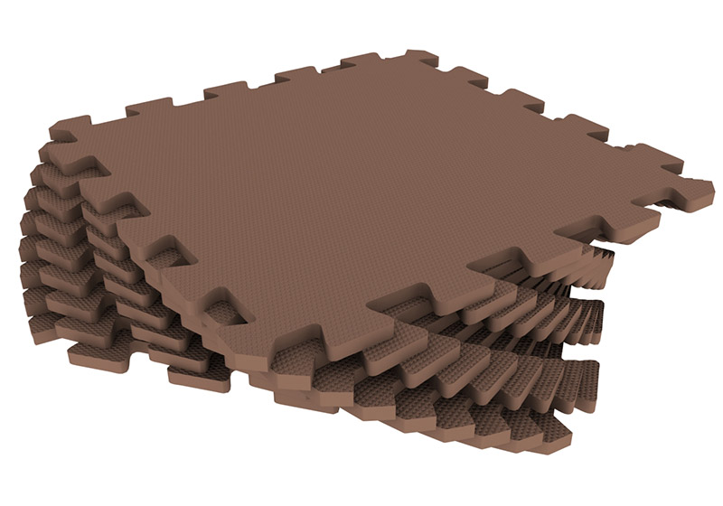 Мягкий пол  универсальный 33x33(см) коричневый , 1(м2)