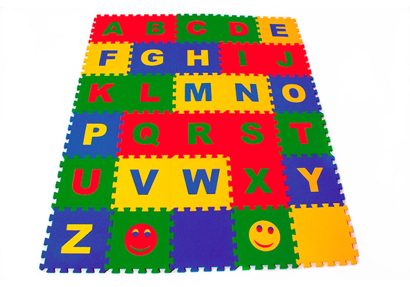 Детский коврик пазл Английский Алфавит 25x25 см